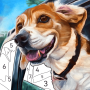 icon Dog Color by Number